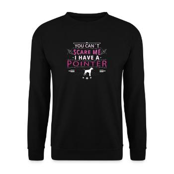 English pointer scare pointer - Unisex Sweatshirt - black - Front - Alina (178cm) & Michal (187cm)