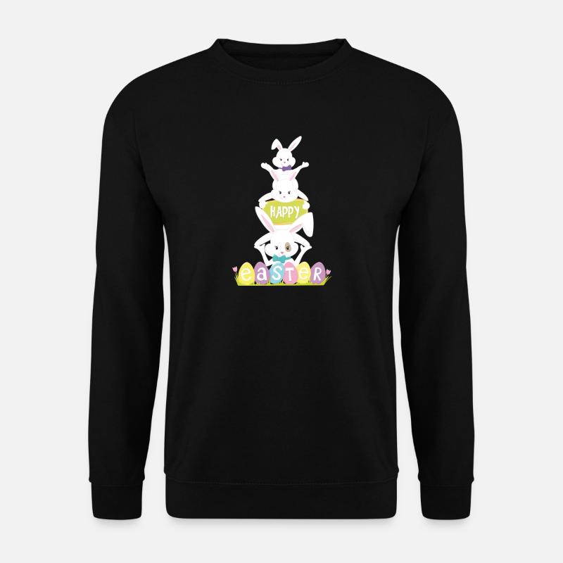 Happy eastern - Unisex Pullover - Schwarz