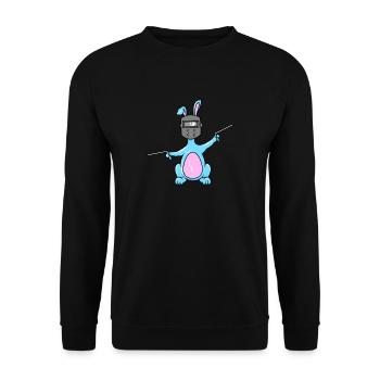 Soudeurs soudure cadeau de Pâques lapin Ha - Sweat-shirt Unisexe - noir - Devant - Alina (178cm) & Michal (187cm)