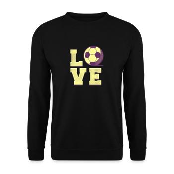 I love Soccer Gift - Unisex Sweatshirt - black - Front - Alina (178cm) & Michal (187cm)