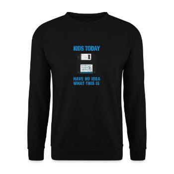 Les enfants d'aujourd'hui n'ont aucune idée de ce que c'est - Sweat-shirt Unisexe - noir - Devant - Alina (178cm) & Michal (187cm)