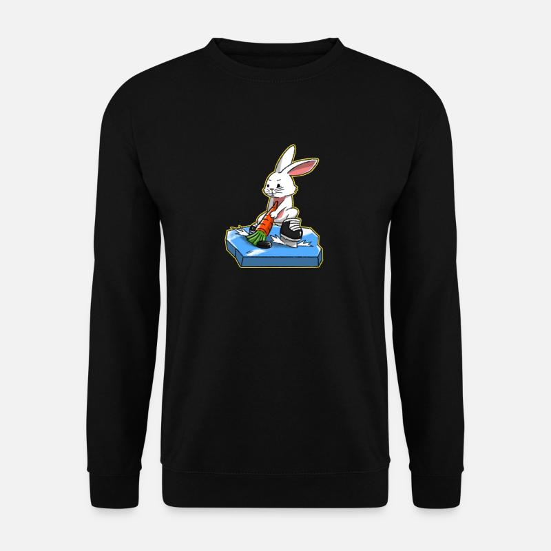Ich liebe Hockey Eishockey Frohe Ostern Geschenk - Unisex Pullover - Schwarz