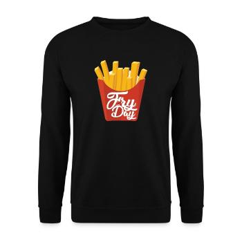 Fryday Fries Fries - Unisex Sweatshirt - black - Front - Alina (178cm) & Michal (187cm)