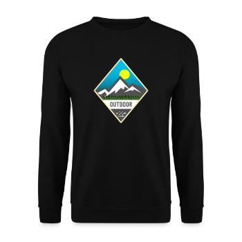 Outdoor Adventures Hiking Hiking Mountain Mountain - Unisex Sweatshirt - black - Front - Alina (178cm) & Michal (187cm)