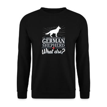 Berger allemand quoi d'autre? berger allemand - Sweat-shirt Unisexe - noir - Devant - Alina (178cm) & Michal (187cm)