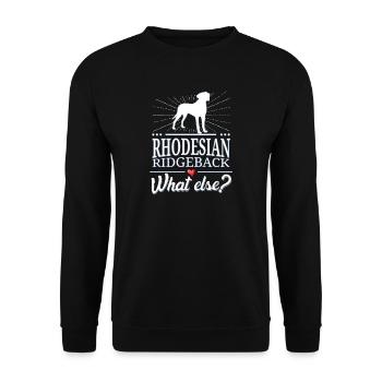 Rhodesian Ridgeback what else? - Unisex Pullover - Schwarz - Vorne - Alina (178cm) & Michal (187cm)