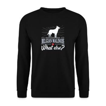 Malinois quoi d'autre? malinois - Sweat-shirt Unisexe - noir - Devant - Alina (178cm) & Michal (187cm)