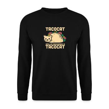 Tacocat - cadeau de gueule de bois de chat de taco - Sweat-shirt Unisexe - noir - Devant - Alina (178cm) & Michal (187cm)