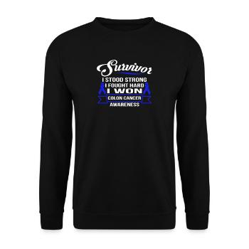Survivor Colon Cancer Awareness T-shirt - Sweat-shirt Unisexe - noir - Devant - Alina (178cm) & Michal (187cm)
