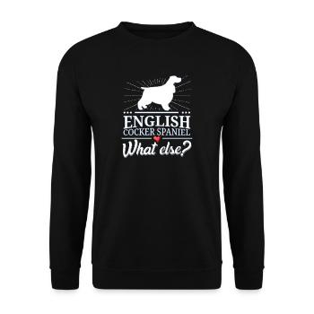 Cocker anglais quoi d'autre? - Sweat-shirt Unisexe - noir - Devant - Alina (178cm) & Michal (187cm)