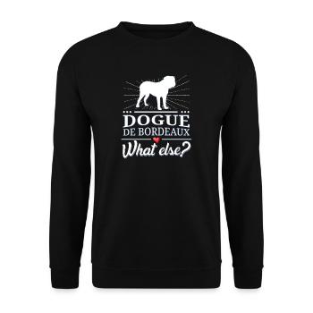 Dogue de Bordeaux quoi d'autre? Dogue de Bordeaux - Sweat-shirt Unisexe - noir - Devant - Alina (178cm) & Michal (187cm)