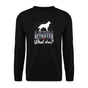 Flat Coated Retriever what else? - Unisex Pullover - Schwarz - Vorne - Alina (178cm) & Michal (187cm)