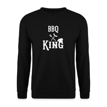 Barbecue - Grillmeister - Barbecue - Grillkönig - Unisex Sweatshirt - black - Front - Alina (178cm) & Michal (187cm)