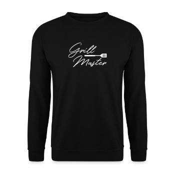 Barbecue - Grillmeister - Gift - Grill - Unisex Sweatshirt - black - Front - Alina (178cm) & Michal (187cm)