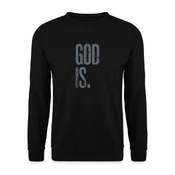 Dieu est. par JT4Christ - Sweat-shirt Unisexe - noir - Devant - Alina (178cm) & Michal (187cm)