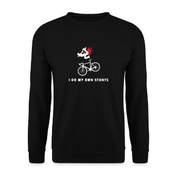 Road bike gift racing cyclist shirt cycling race - Unisex Sweatshirt - black - Front - Alina (178cm) & Michal (187cm)