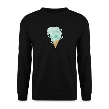 Eiscreme Eis Waffel Sommer Kinder Geschenk Party - Unisex Pullover - Schwarz - Vorne - Alina (178cm) & Michal (187cm)