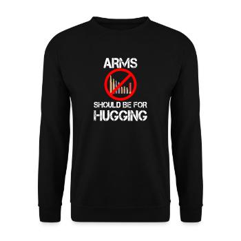 Arms should be hugging - Unisex Sweatshirt - black - Front - Alina (178cm) & Michal (187cm)