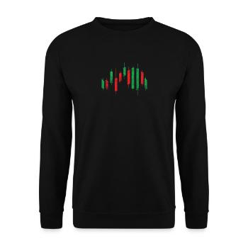 Stock Market Shares Capital Market Money Wall Street Trading - Unisex Sweatshirt - black - Front - Alina (178cm) & Michal (187cm)
