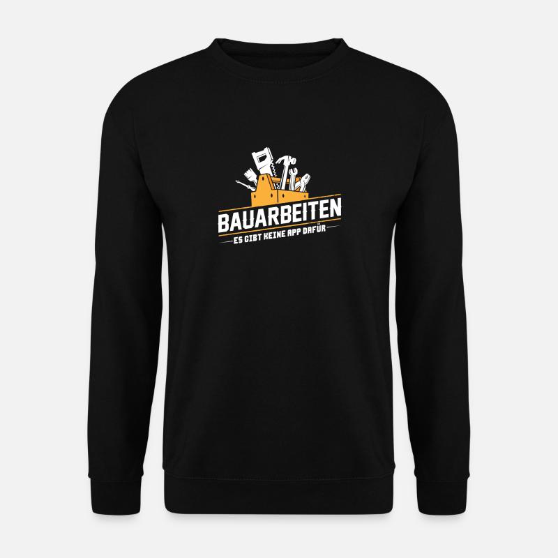 Bauarbeiter · Baustelle · Bagger · Bauarbeiten - Unisex Pullover - Schwarz