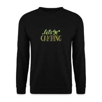 Lets go camping - Camping Shirt - Unisex Sweatshirt - black - Front - Alina (178cm) & Michal (187cm)