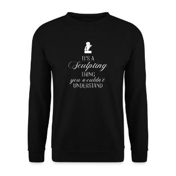 Sculptor - Sculpture - Stonemason - Gift - Unisex Sweatshirt - black - Front - Alina (178cm) & Michal (187cm)