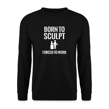 Sculptor - Sculpture - Stonemason - Gift - Unisex Sweatshirt - black - Front - Alina (178cm) & Michal (187cm)