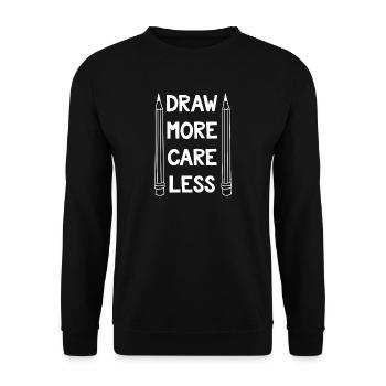 Drawing - Painting - Artist - Pen - Gift - Unisex Sweatshirt - black - Front - Alina (178cm) & Michal (187cm)