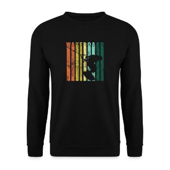 Wakeboarder Geschenk Wakeboard Wasserski - Unisex Pullover - Schwarz - Vorne - Alina (178cm) & Michal (187cm)