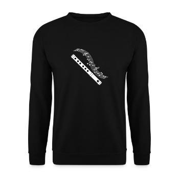 Jouer de la flûte est ma vie flûte d'amour cadeau - Sweat-shirt Unisexe - noir - Devant - Alina (178cm) & Michal (187cm)