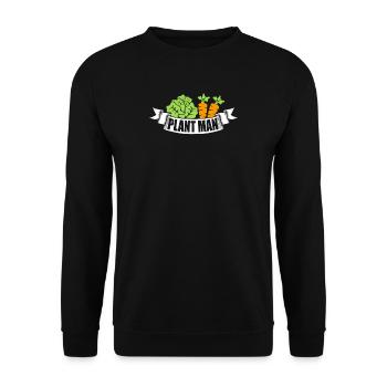 Plant Man Shirt - Unisex Sweatshirt - black - Front - Alina (178cm) & Michal (187cm)