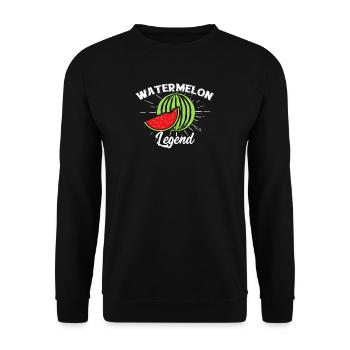 Watermelon Legend Shirt - Unisex Sweatshirt - black - Front - Alina (178cm) & Michal (187cm)