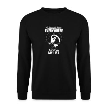 Travel sayings beach travel holiday vacation traveler - Unisex Sweatshirt - black - Front - Alina (178cm) & Michal (187cm)