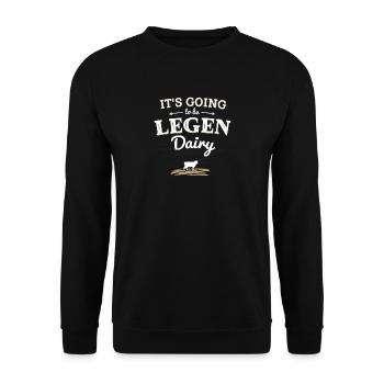 Vache drôle & agriculteurs disant comme un cadeau - Sweat-shirt Unisexe - noir - Devant - Alina (178cm) & Michal (187cm)