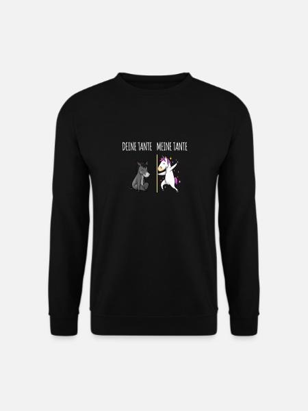 Deine Tante Meine Tante Esel Einhorn Geschenk - Unisex Pullover - Schwarz