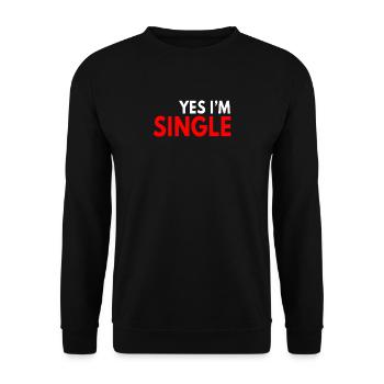 Yes I'm Single - Sweat-shirt Unisexe - noir - Devant - Alina (178cm) & Michal (187cm)