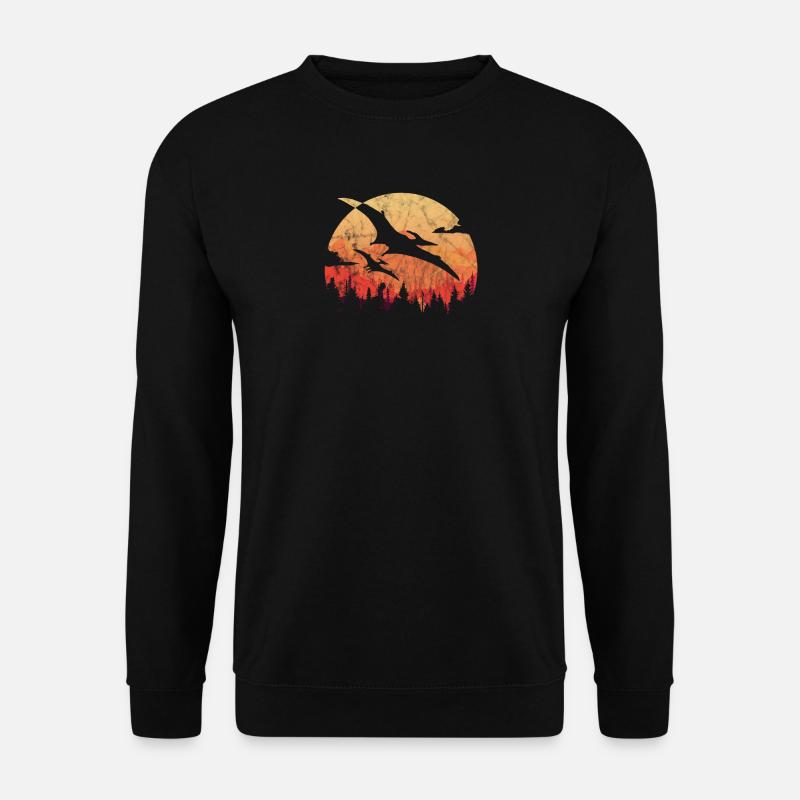 Dino gift child son dinosaur silhouette Rex - Unisex Sweatshirt - black