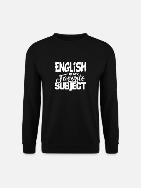 Schulfach Schule Geschenk Schüler Fach Englisch - Unisex Pullover - Schwarz