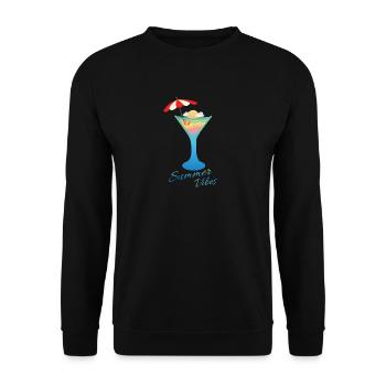 Summer sun umbrella holiday gift - Unisex Sweatshirt - black - Front - Alina (178cm) & Michal (187cm)