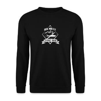 T-shirt de cadeau de pilote de planeur Funny Man - Sweat-shirt Unisexe - noir - Devant - Alina (178cm) & Michal (187cm)