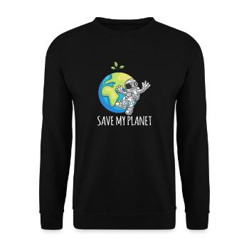 Astronaute Space Day Earth Environnement de cadeau - Sweat-shirt Unisexe - noir - Devant - Alina (178cm) & Michal (187cm)