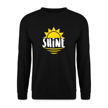 Shine - lights, rays - Unisex Sweatshirt - black - Front - Alina (178cm) & Michal (187cm)