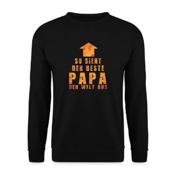 so sieht der beste papa der welt aus papa vater - Unisex Pullover - Schwarz - Vorne - Alina (178cm) & Michal (187cm)