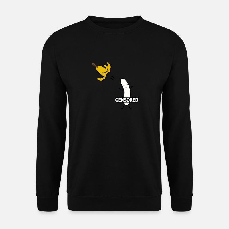 STRIPTEASE BANANA FUNNY COMIC - Unisex Sweatshirt - black