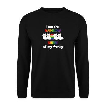 LGBT Gay Gay Lesbian Lesbian Fun Support Pride - Unisex Sweatshirt - black - Front - Alina (178cm) & Michal (187cm)