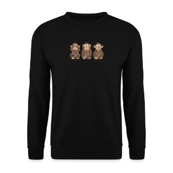 Monkey Gift Zoo Chimpanzee Gorilla Icon Comic - Unisex Sweatshirt - black - Front - Alina (178cm) & Michal (187cm)