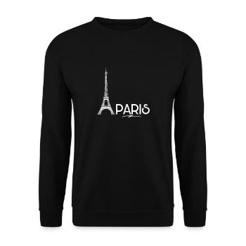 Tour Eiffel - Paris - France - Sweat-shirt Unisexe - noir - Devant - Alina (178cm) & Michal (187cm)