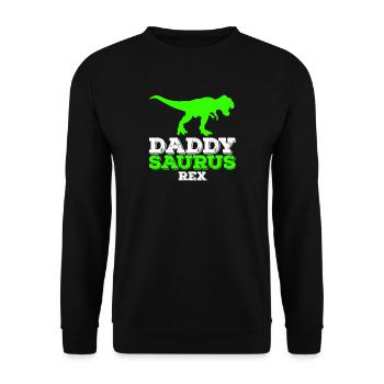 Daddysaurus Father's Day Father's Day Dad Gift - Unisex Sweatshirt - black - Front - Alina (178cm) & Michal (187cm)