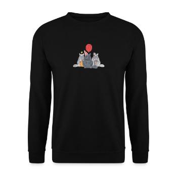 Chinchilla cartoon rodent bunny mouse party gift - Unisex Sweatshirt - black - Front - Alina (178cm) & Michal (187cm)