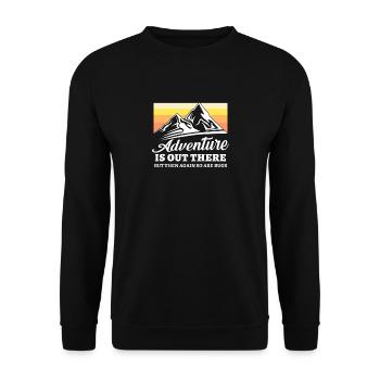 Adventure is out there are bugs - Unisex Sweatshirt - black - Front - Alina (178cm) & Michal (187cm)